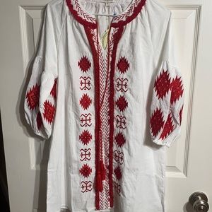 Velzera red and white dress size medium